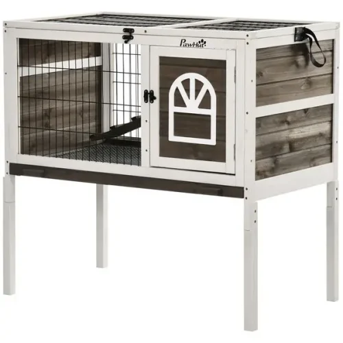 PawHut Indoor Rabbit Hutch Wooden