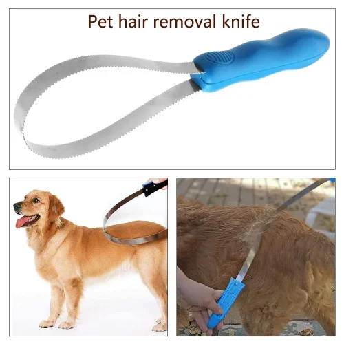 Pet Dog Horse Metal Sweat Scraper Shedding Blade