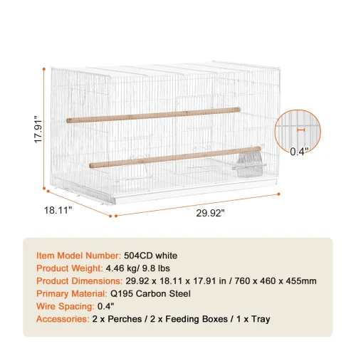 SucceBuy 30In Stackable Flight Bird Cage