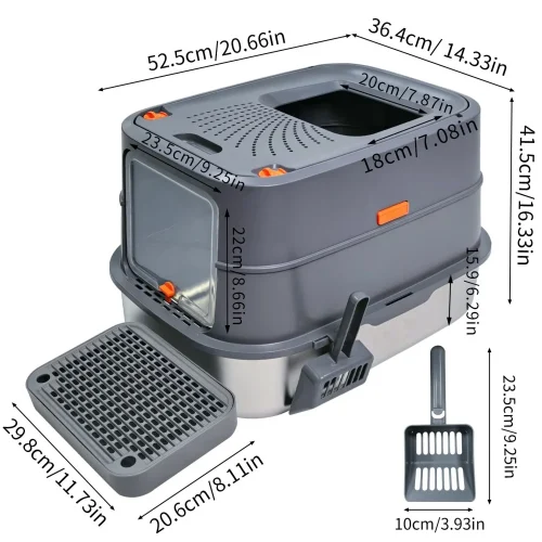 Large Stainless Steel Cat Litter